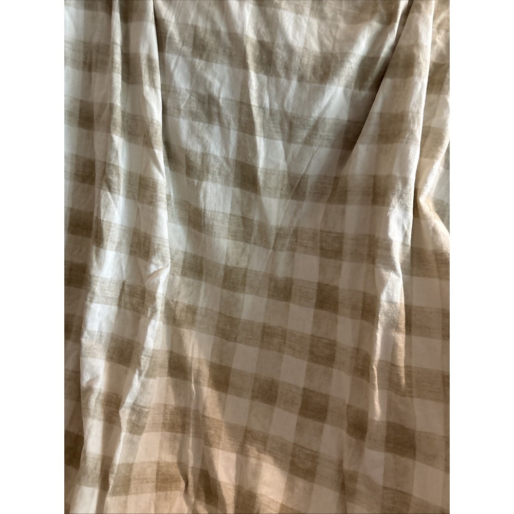 Pottery Barn Blaine Check King Duvet In Camel‎